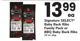 ACME Signature SELECT Baby Back Ribs Family Pack or BBQ Baby Back Ribs offer