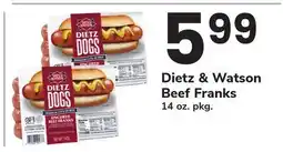 ACME Dietz & Watson Beef Franks offer