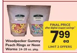 ACME Woodpecker Gummy Peach Rings or Neon Worms offer