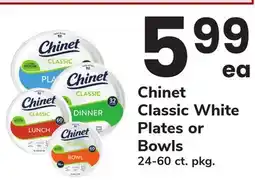 ACME Chinet Classic White Plates or Bowls offer