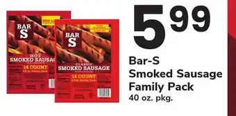 ACME Bar-S Smoked Sausage Family Pack offer