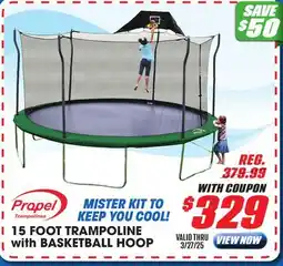 Big 5 Propel 15' Trampoline with Basketball Hoop offer