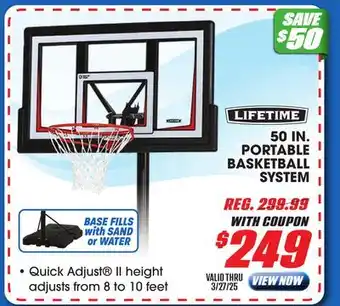 Big 5 Lifetime 50 Portable Basketball Hoop offer