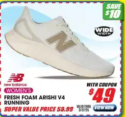 Big 5 New Balance Fresh Foam Arishi V4 Women's Wide Running Shoes offer