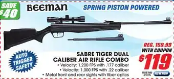 Big 5 Beeman Saber Tiger Dual Caliber Air Rifle Combo offer