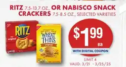 Smart & Final RITZ 7.5-13.7 OZ., OR NABISCO SNACK CRACKERS 7.5-8.5 OZ offer