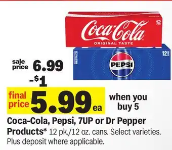 Meijer Coca-Cola, Pepsi, 7UP or Dr Pepper Products offer