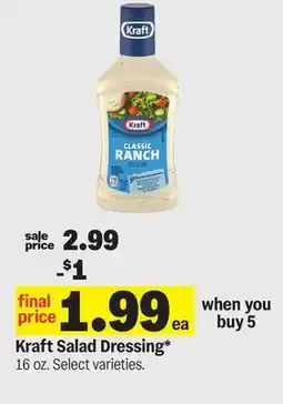 Meijer Kraft Salad Dressing offer