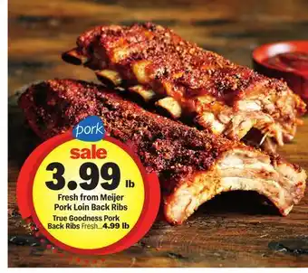 Meijer Fresh from Meijer Pork Loin Back Ribs offer