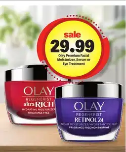 Meijer Olay Premium Facial Moisturizer, Serum or Eye Treatment offer