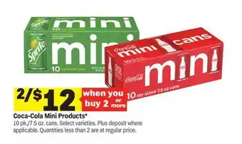 Meijer Coca-Cola Mini Products offer