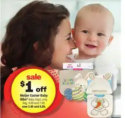 Meijer Meijer Easter Baby Bibs offer