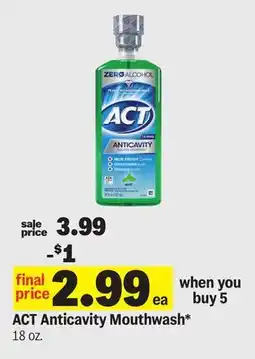 Meijer ACT Anticavity Mouthwash offer