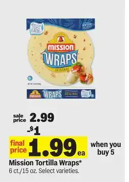 Meijer Mission Tortilla Wraps offer