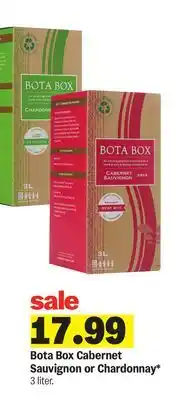 Meijer Bota Box Cabernet Sauvignon or Chardonnay offer