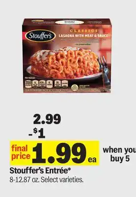 Meijer Stouffer's Entrée offer