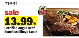 Meijer Certified Angus Beef Boneless Ribeye Steak offer