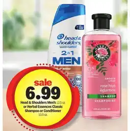 Meijer Head & Shoulders Men's 12.5 oz. or Herbal Essences Classic Shampoo or Conditioner 13.5 oz offer