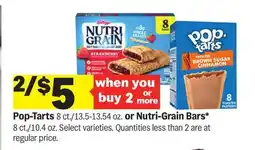 Meijer Pop-Tarts 8 ct./13.5-13.54 oz. or Nutri-Grain Bars* 8 ct./10.4 oz offer