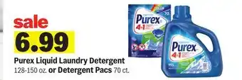 Meijer Purex Liquid Laundry Detergent 128-150 oz. or Detergent Pacs 70 ct offer