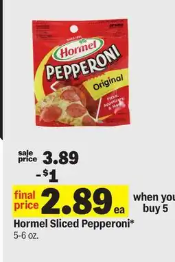 Meijer Hormel Sliced Pepperoni offer