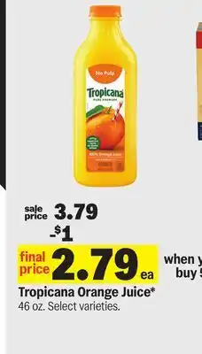 Meijer Tropicana Orange Juice offer