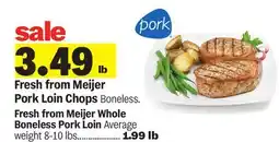 Meijer Fresh from Meijer Pork Loin Chops offer