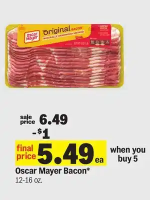 Meijer Oscar Mayer Bacon offer