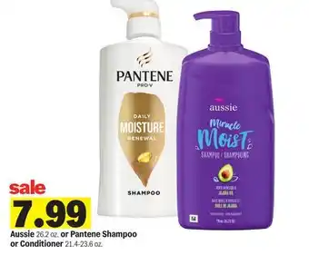 Meijer Aussie 26.2 oz. or Pantene Shampoo or Conditioner 21.4-23.6 oz offer