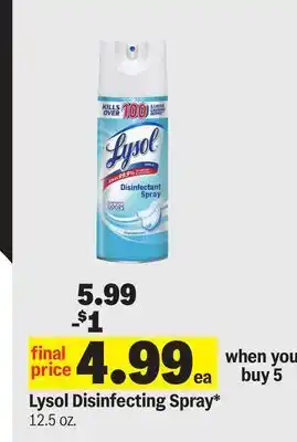 Meijer Lysol Disinfecting Spray offer