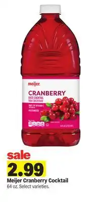 Meijer Meijer Cranberry Cocktail offer