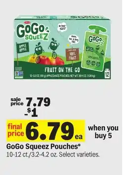 Meijer GoGo Squeez Pouches offer