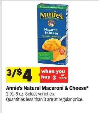 Meijer Annie's Natural Macaroni & Cheese offer