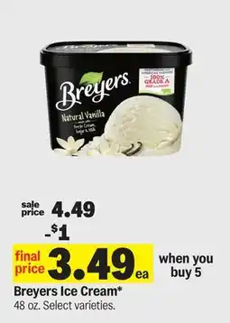 Meijer Breyers Ice Cream offer