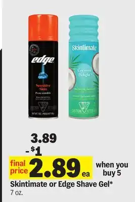 Meijer Skintimate or Edge Shave Gel offer