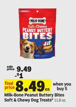 Meijer Milk-Bone Peanut Buttery Bites Soft & Chewy Dog Treats offer