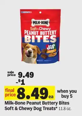 Meijer Milk-Bone Peanut Buttery Bites Soft & Chewy Dog Treats offer