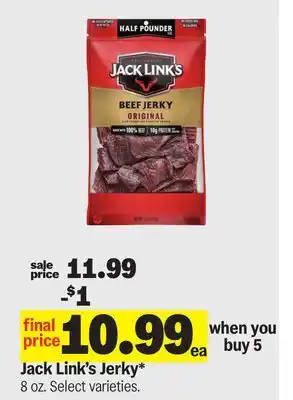 Meijer Jack Link's Jerky offer