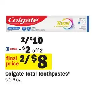 Meijer Colgate Total Toothpastes offer