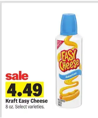 Meijer Kraft Easy Cheese offer