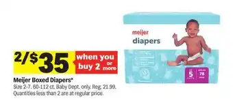 Meijer Meijer Boxed Diapers offer