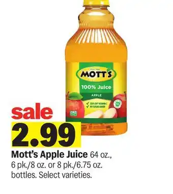 Meijer Mott's Apple Juice offer