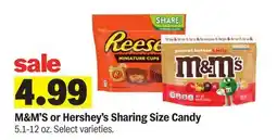 Meijer M&M'S or Hershey's Sharing Size Candy offer