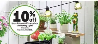 Meijer Room & Retreat LED Lampshade Globe String Lights offer