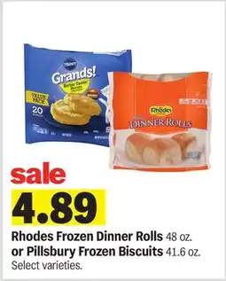 Meijer Rhodes Frozen Dinner Rolls 48 oz. or Pillsbury Frozen Biscuits 41.6 oz offer