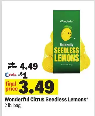 Meijer Wonderful Citrus Seedless Lemons offer