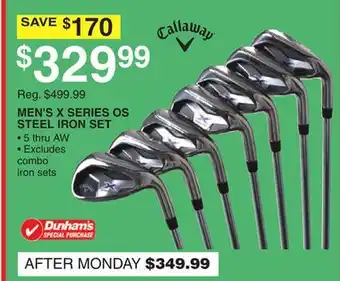 Dunham's Sports MEN'S X SERIES OS STEEL IRON SET offer