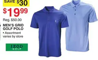 Dunham's Sports MEN'S GRID GOLF POLO offer