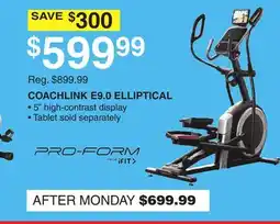 Dunham's Sports COACHLINK E9.0 ELLIPTICAL offer