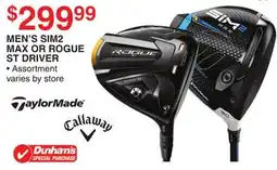 Dunham's Sports MEN'S SIM2 MAX OR ROGUE ST DRIVER offer